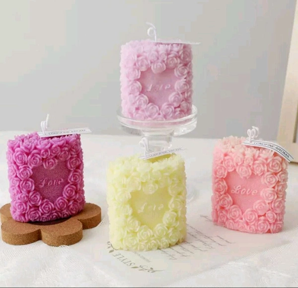 Love Rose Candle (Pack Of 2)