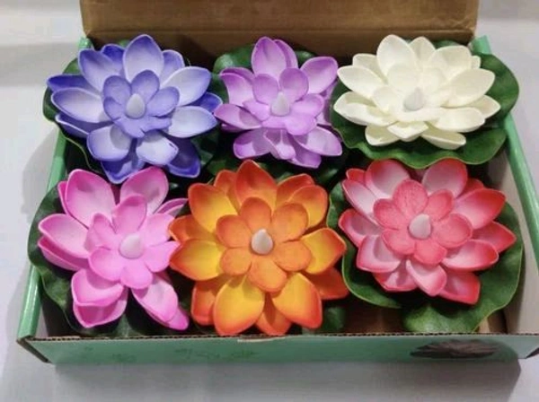 Floating Flower Candle (Pack Of 6)