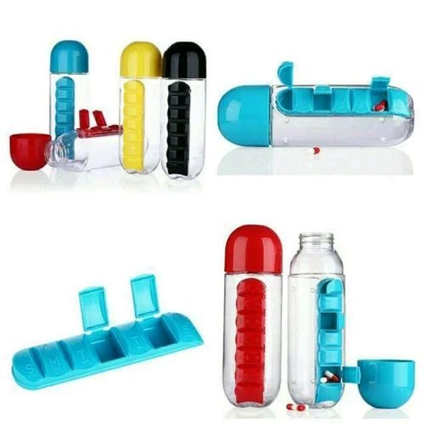Water Bottle With Pills Tray 