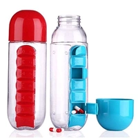 Water Bottle With Pills Tray 