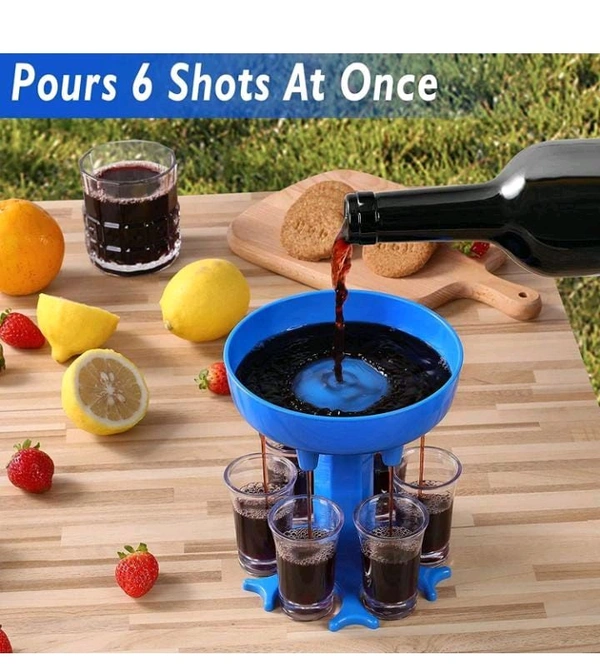 Wine Shots Dispenser With Glass Glasses