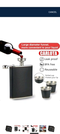 Brown Leather Stainless Steel Liquor Flask 