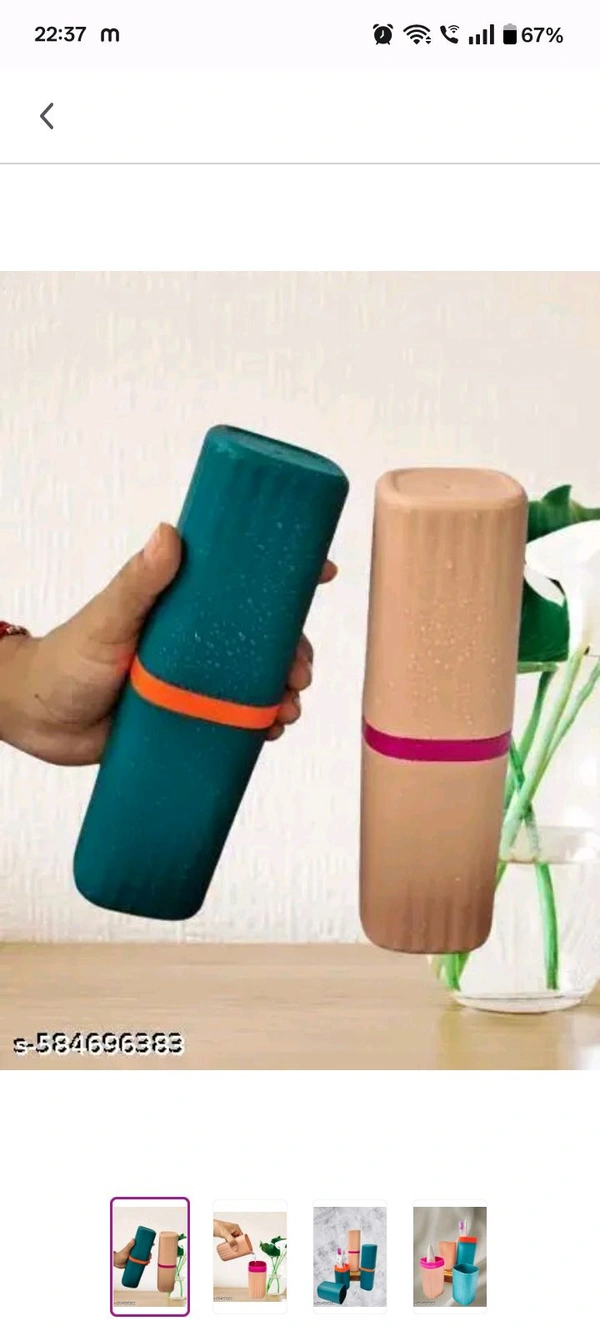 Solid Colour Toothbrush Holder 