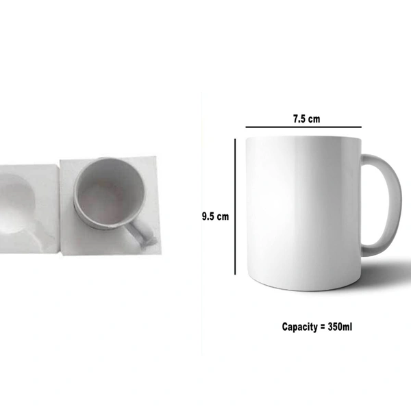 Fancy Mug  Dog Playing Game Design Mug. - 350ml, white, ceramic
