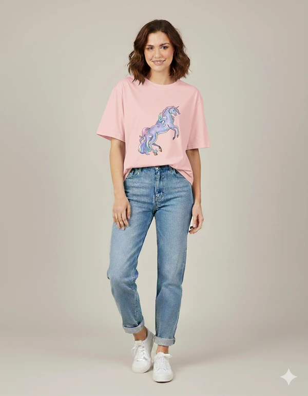 ROSEVERA Oversized Classic T-Shirt - L, pink