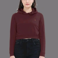 ROSEVERA Women’s Cropped Hoodie - Maroon, M
