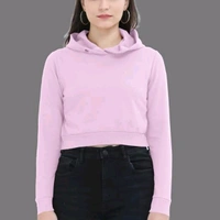 ROSEVERA Women’s Cropped Hoodie - Pink, Xs
