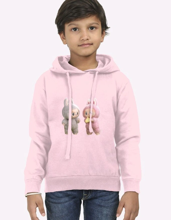 ROSEVERA Kids’ Hoodie – Labubu Design - Pink, 13-14