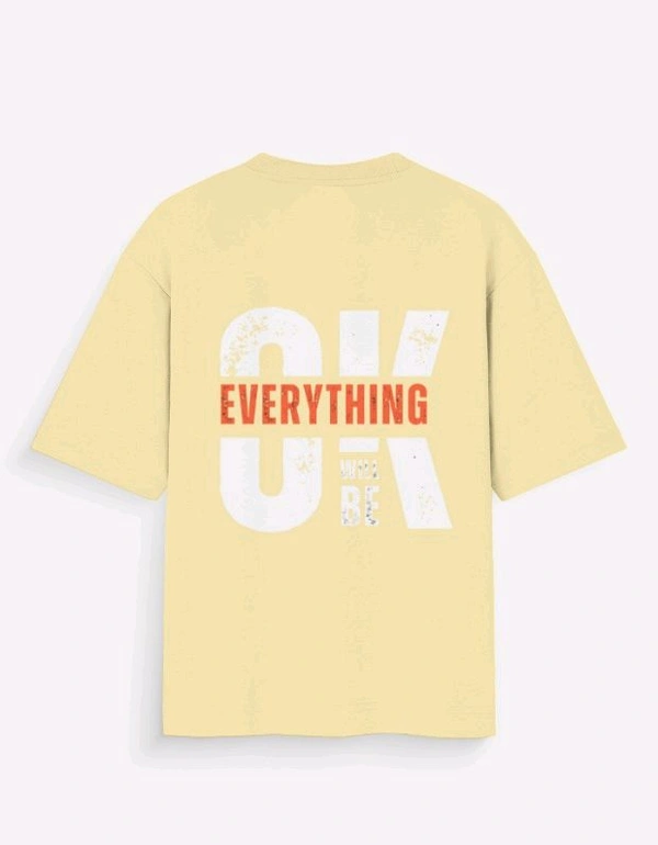 ROSEVERA Unisex Oversized Standard T-Shirt - Design on back - beige, L