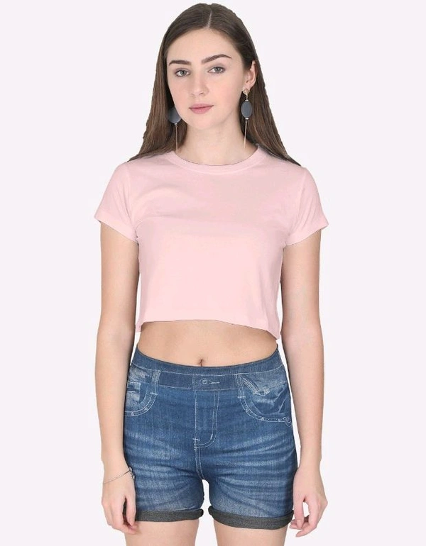 ROSEVERA Rosevera plain Crop Top - M, Baby pink