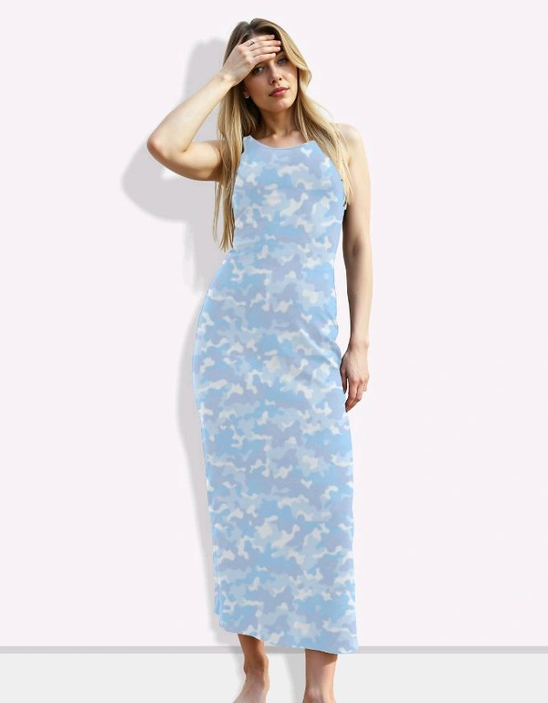 ROSEVERA Bodycon Dress-Camouflage - xs, Powder Blue
