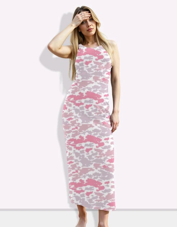 ROSEVERA Bodycon Dress-Camouflage - XXL, pink