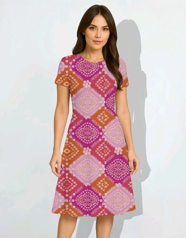 ROSEVERA A LINE DRESS - M, pink