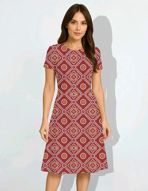 ROSEVERA A LINE DRESS - M, Red