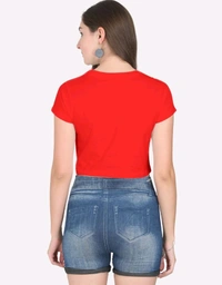 ROSEVERA Crop Top ( Plain) - M, Red
