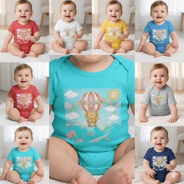 ROSEVERA Kids Rompers Combo (Pack Of 2) - 6-12 Month, orchid blue and sky-blue
