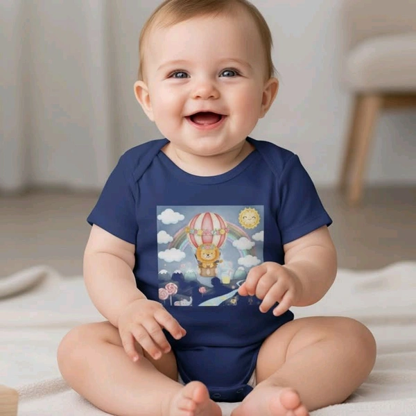 ROSEVERA Kids Rompers - 0-5 month, Royal Blue