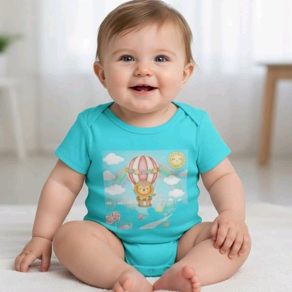 ROSEVERA Kids Rompers - 0-5 month, sky-blue