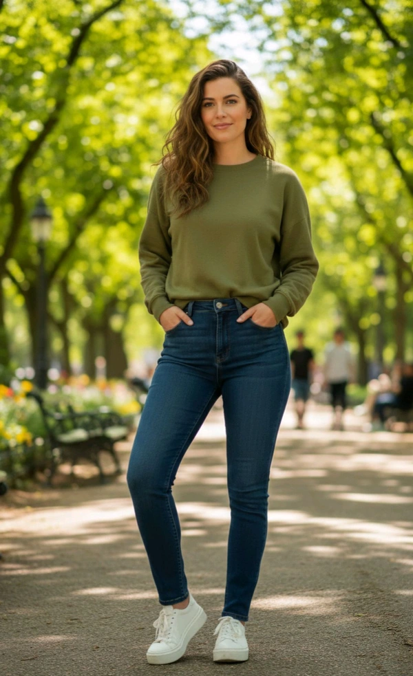ROSEVERA Unisex Sweatshirt - XS, olive green
