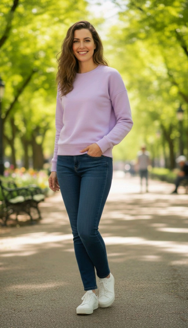 ROSEVERA Unisex Sweatshirt - M, Lavender