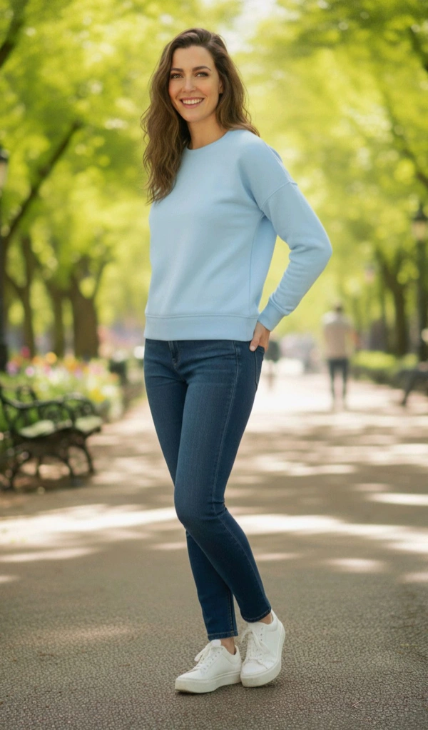 ROSEVERA Unisex Sweatshirt - 2XL, Baby blue