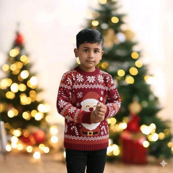 ROSEVERA AOP Kids Sweatshirt - Maroon, 13-14