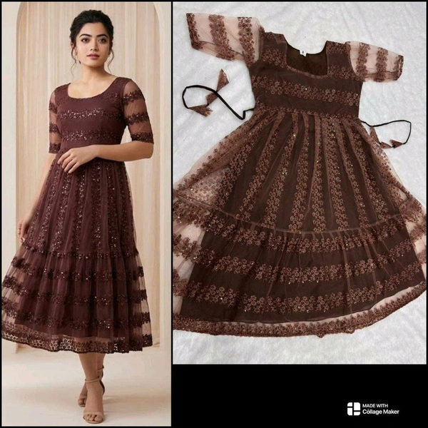 Elegant Heavy Net Embroidered Kurti – Palloma Collection
- Coffe brown, 5Xl