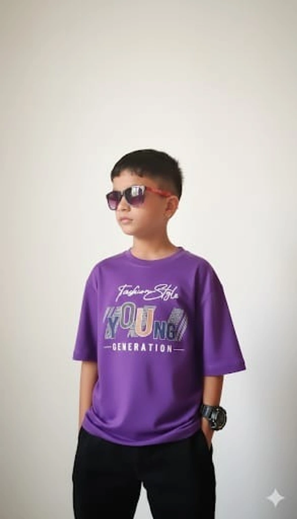 ROSEVERA Classic Crew Neck T-Shirt - 5-6, Purple
