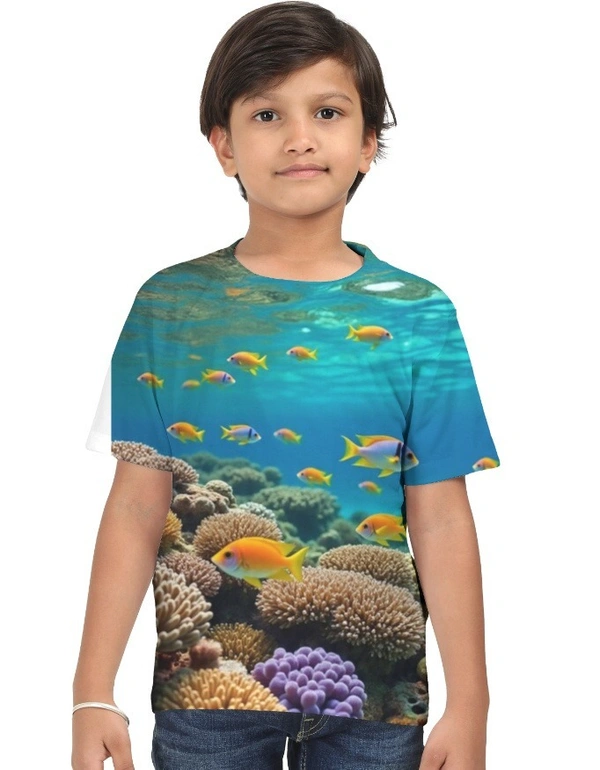 ROSEVERA T SHIRT - 9-10, aqua blue