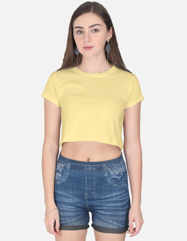 ROSEVERA Crop Top ( Plain) - L, Beige