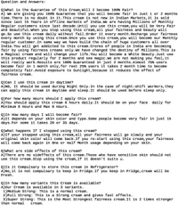 SK FAIRNESS CREAM Homemade Fairness Night Skin Whitening Lightening Cream (Guaranteed Fairness in 15 Days) - 30 Grams, Full Strong