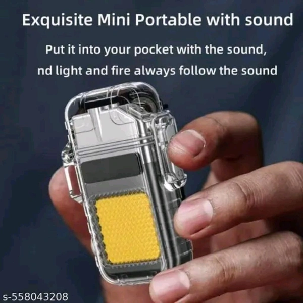 Waterproof Portable Mini LED Flashlight Lighter USB Rechargeable Keychain Light