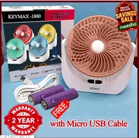KEYMAX Table Fans Folding Rechargeable Fan LED Light And Multifunction USB Charging DC Fan Power Desk Fan 2400mAh USB NEW 2025 MODEAL FAN USB GADGET USB Fan, USB Air Cooler Meesho offer under 100