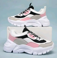 New classy, trending and multy colour sports and casual sneakers for women and girls - White, 5