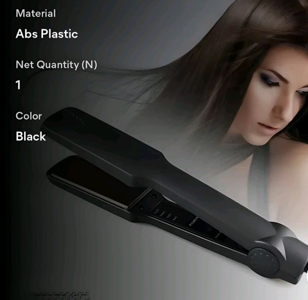 Advanced Styling Hair Straightener with Floating Ceramic Plates, Instant Heat-Up & Auto Temperature Control - Black