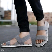 Men Flats Sandal Sling - Dove Gray, 8, 7