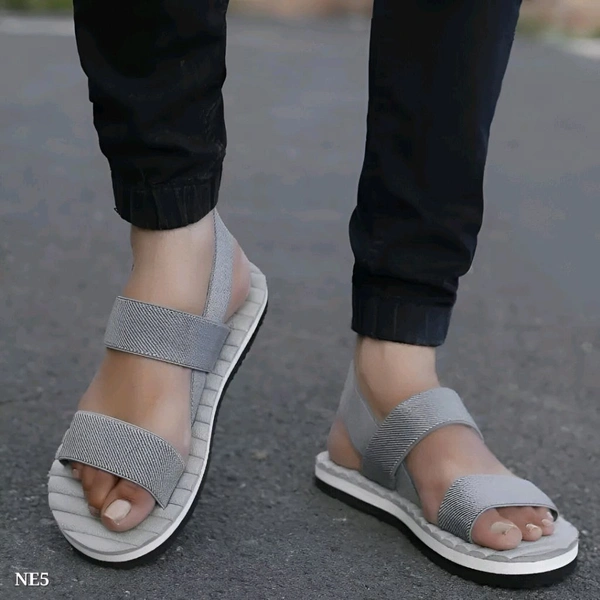 Men Flats Sandal Sling - Dove Gray, 6, 9