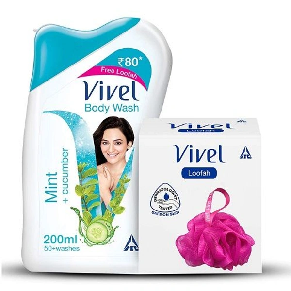 Vivel body wash Mint+cucumber - 200ml