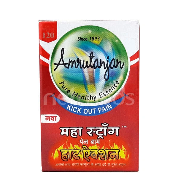 Amrutanjan Maha  Strong Pain Balm Hot Action - 8ml