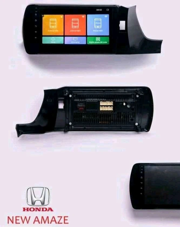 9 Inch Honda Amaze Car Android Stereo With Frame + Ahd Reverse Camera And All Accessories Wirings Kit 