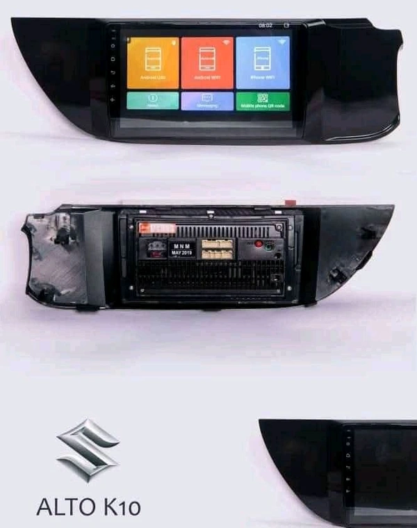 Alto K10 Android 9 Inch Complete Set With Frame + Ahd Reverse Camera And All Accessories Wirings Kit  - 10 Inch