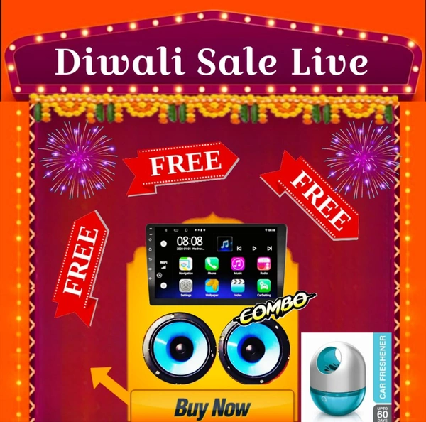 Autobull & Nippon 9 Inch 2/32 Android Display+ Nippon 6 Inch 1 Pair Speakers Set Combo Lowest Price + FREE GIFTS