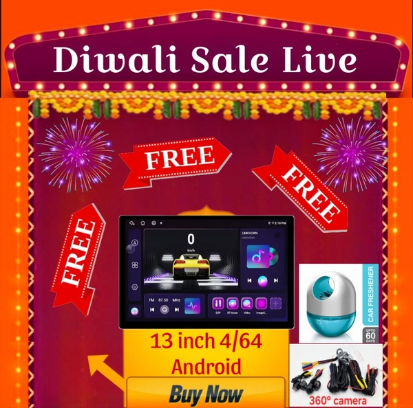 13.1 Inch Original 4/64 With Sim Octacore Android Set With Wirings Kit + FREE GIFTS 