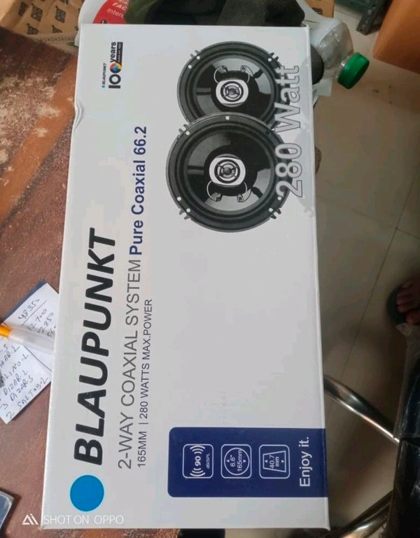 Blaupunkt Pure Coaxial 66.2 6.5 Inch 2-Way Car Speakers (280 Watts Peak Power) - Pair