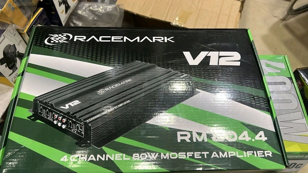 Racemark RM 804.4 4 Channel MOSFET Car Amplifier – 80W RMS x 4 | High Power 800W Max Audio Amplifier