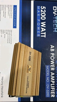 Dv-Tech DV-TECH DV-5200 2 Channel Car Audio Power Amplifier – 80W RMS x2 | 5200W Peak | Class AB High Power Car Amp