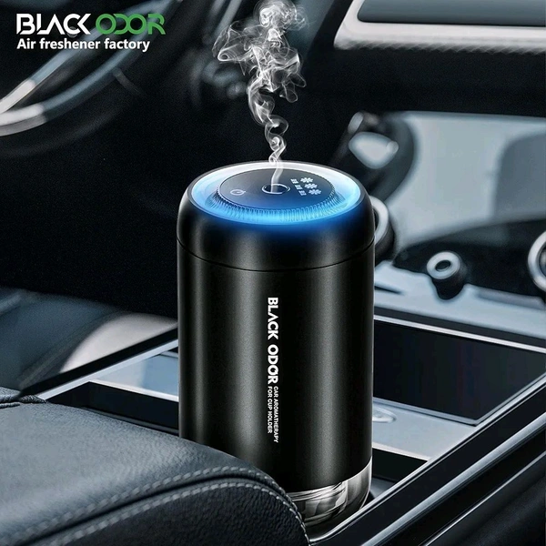 Perfect Infotainment - Premium BLACK_ODOR Car Smart Aromatherapy Spray Air Freshener & Aromatherapy Diffuser with Ambient Light Top Starting Feature | Auto Accessory Air Freshener for Cars