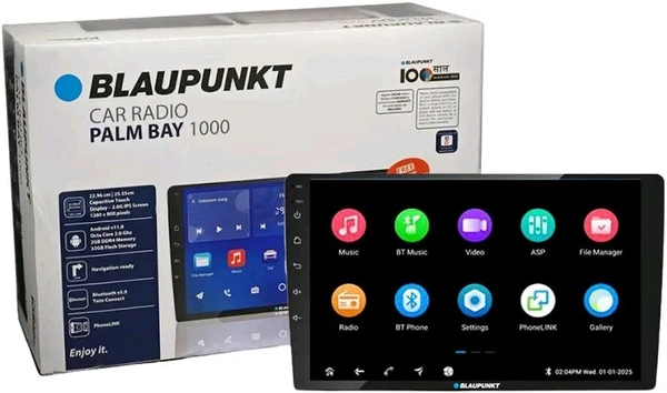 Blaupunkt Palm Bay 1000 Android Car Stereo | 9 Inch IPS Touchscreen | 2GB RAM + 64GB ROM | Bluetooth | Front & Rear Camera Support