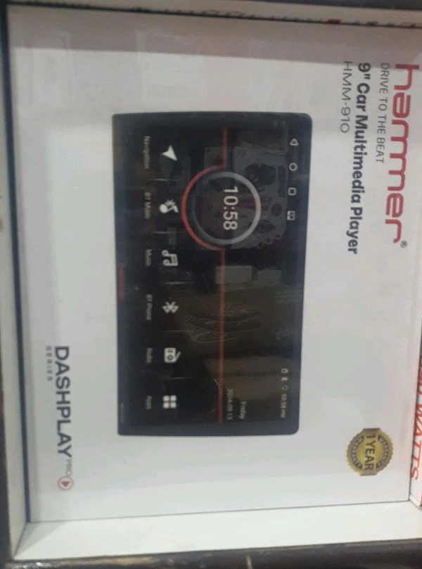 Hammer HMM-910 9 Inch 4/64 Android Car Multimedia Player | Touchscreen Display | Bluetooth | Navigation | USB/FM Support