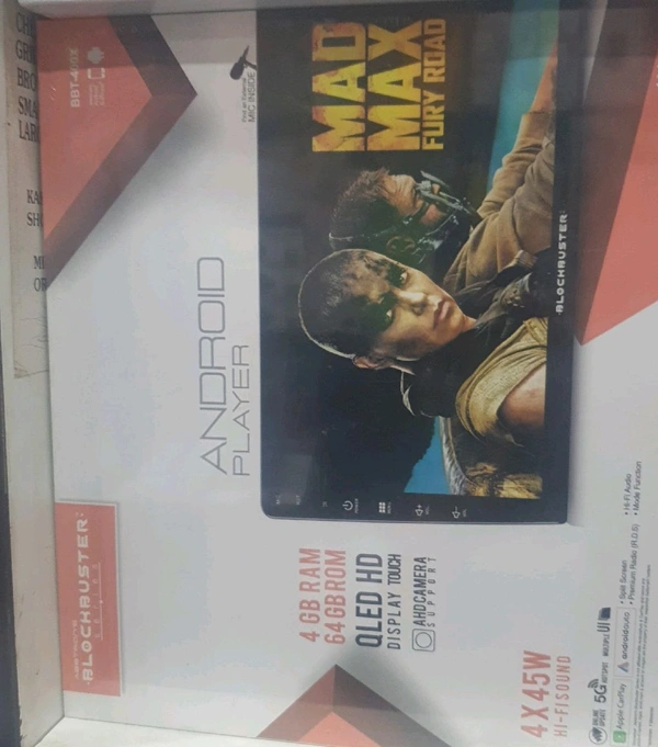 Blockbuster BBT-400X Android Car Stereo | 9 Inch QLED HD Touchscreen | 4GB RAM + 64GB ROM | Wireless CarPlay & Android Auto